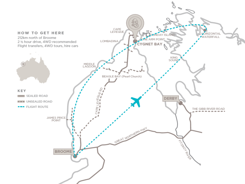 How to get to Cygnet Bay from Broome